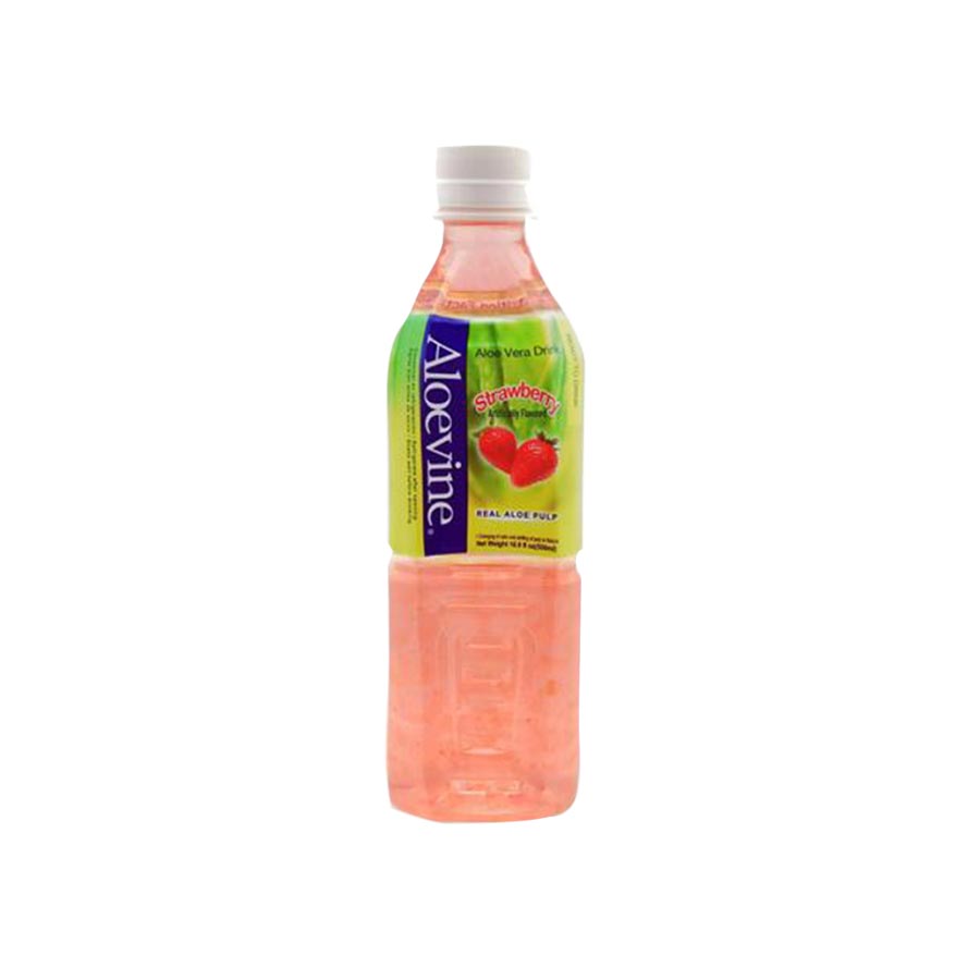 Aloevine Aloe Vera Drink, Refreshing, Strawberry 16.9 Fl Oz