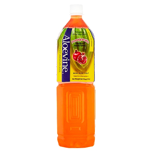 Aloevine Aloe Vera Drink, Refreshing, Pomegranate 50.7 Fl Oz