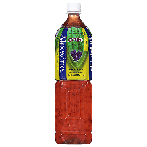 Aloevine Aloe Vera Drink, Refreshing, Grape 50.7 Fl Oz