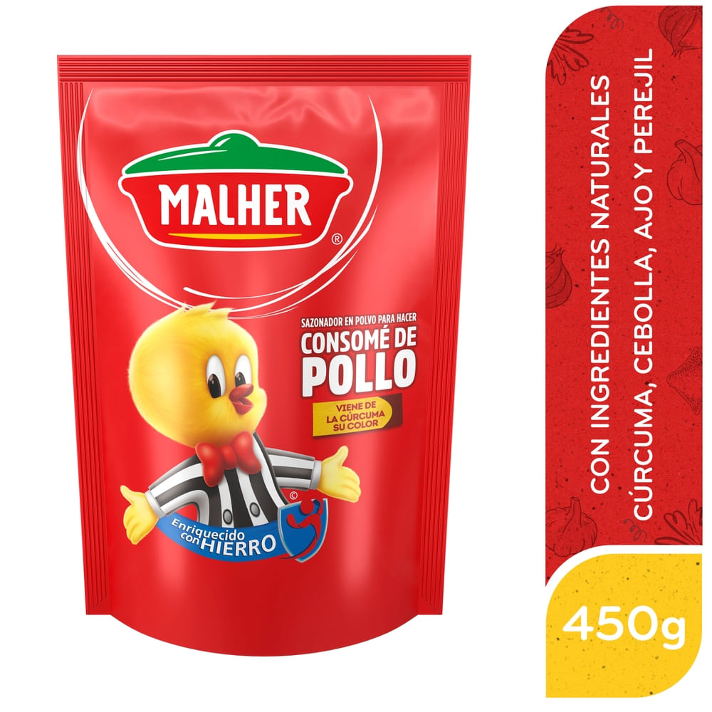 Malher Sazonador Consomé De Pollo Doy Pack - 450 G