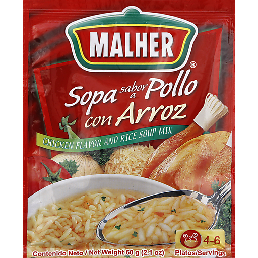 Malher Soup Mix, Chicken Flavor And Rice 2.1 Oz