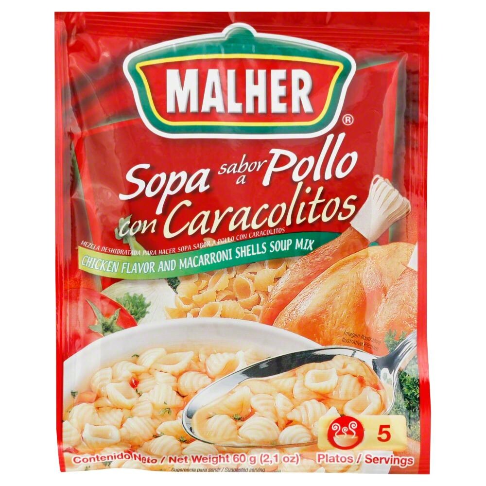Malher Soup Mix, Chicken Flavor And Macaroni Shells 2.1 Oz