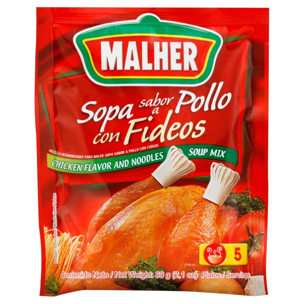 Malher Soup Mix, Chicken Flavor And Noodles 2.1 Oz