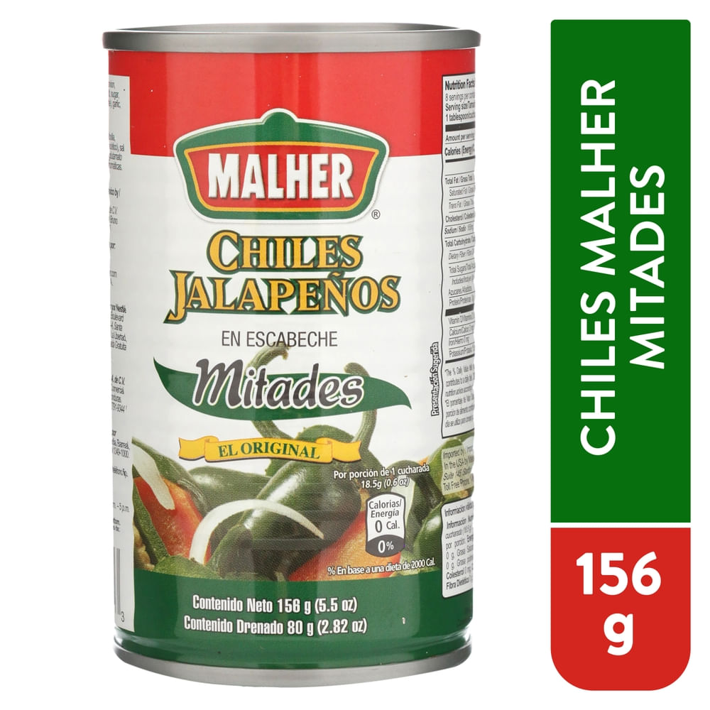 Malher Chile En Mitades -156 G