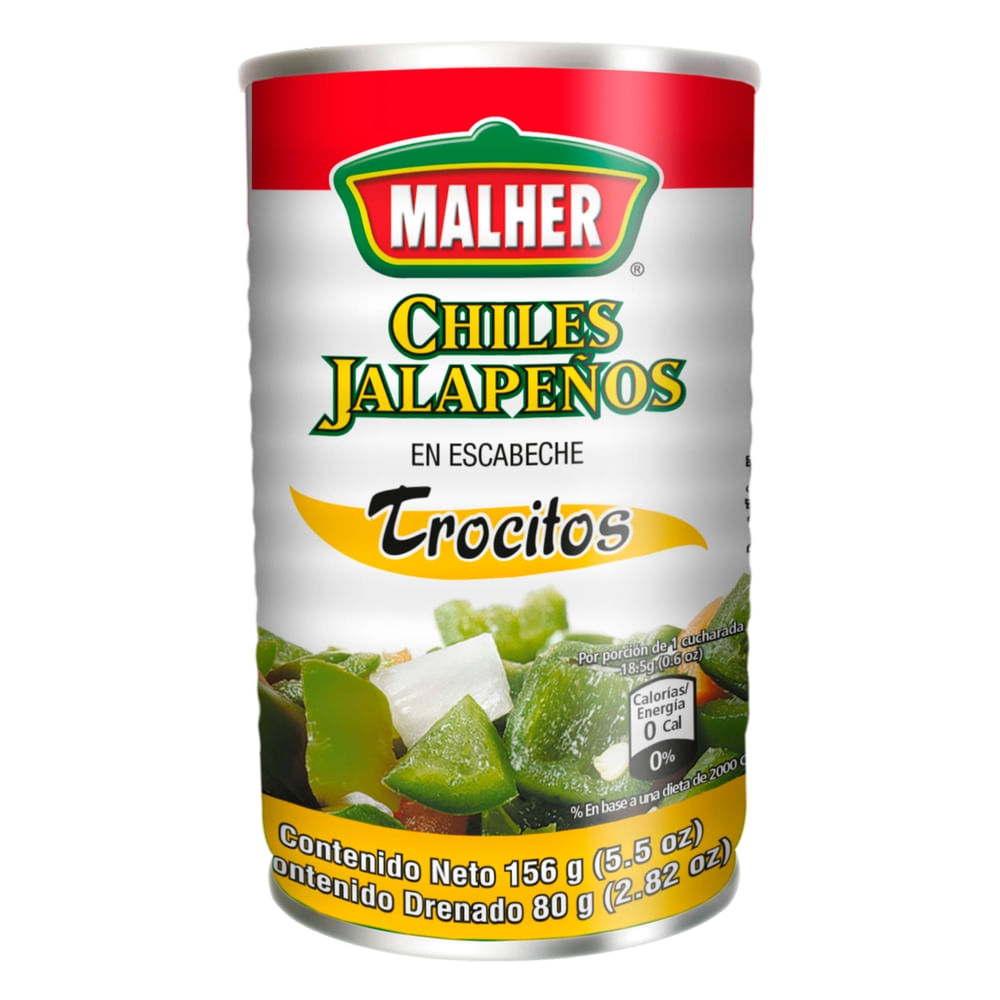 Malher Chile Jalapeño Trocitos En Escabeche 156 Gr