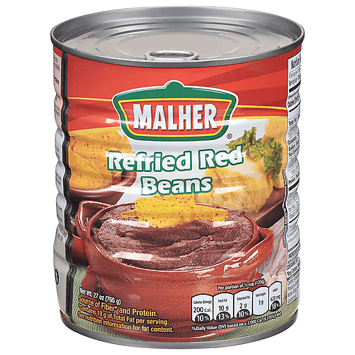 Malher Red Beans, Refried 27 Oz