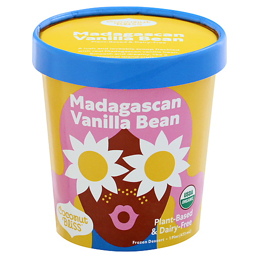 Coconut Bliss Madagascan Vanilla Bean Frozen Dessert 1 Pt