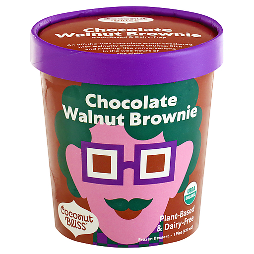 Coconut Bliss Chocolate Walnut Brownie Frozen Dessert 1 Pt