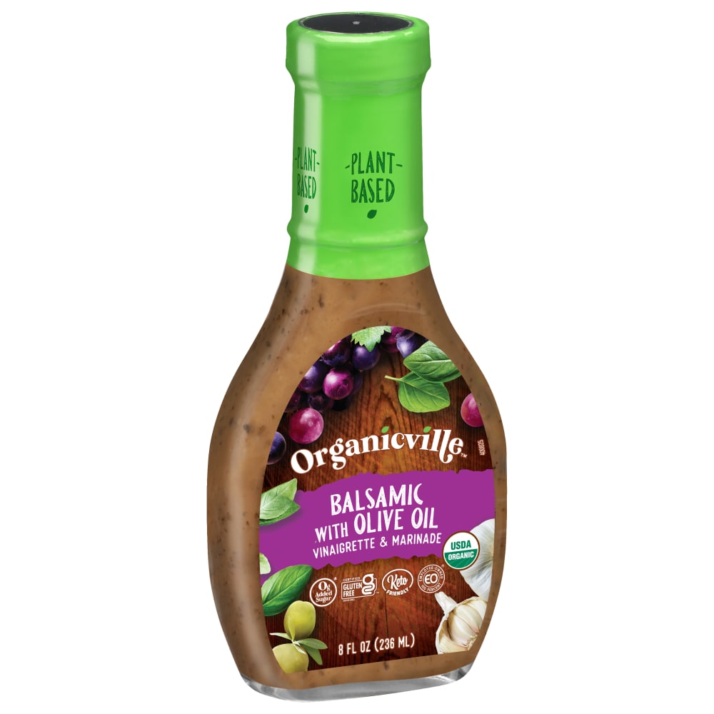 Organicville Vinaigrette & Marinade Organic Olive Oil & Balsamic -- 8 Fl Oz