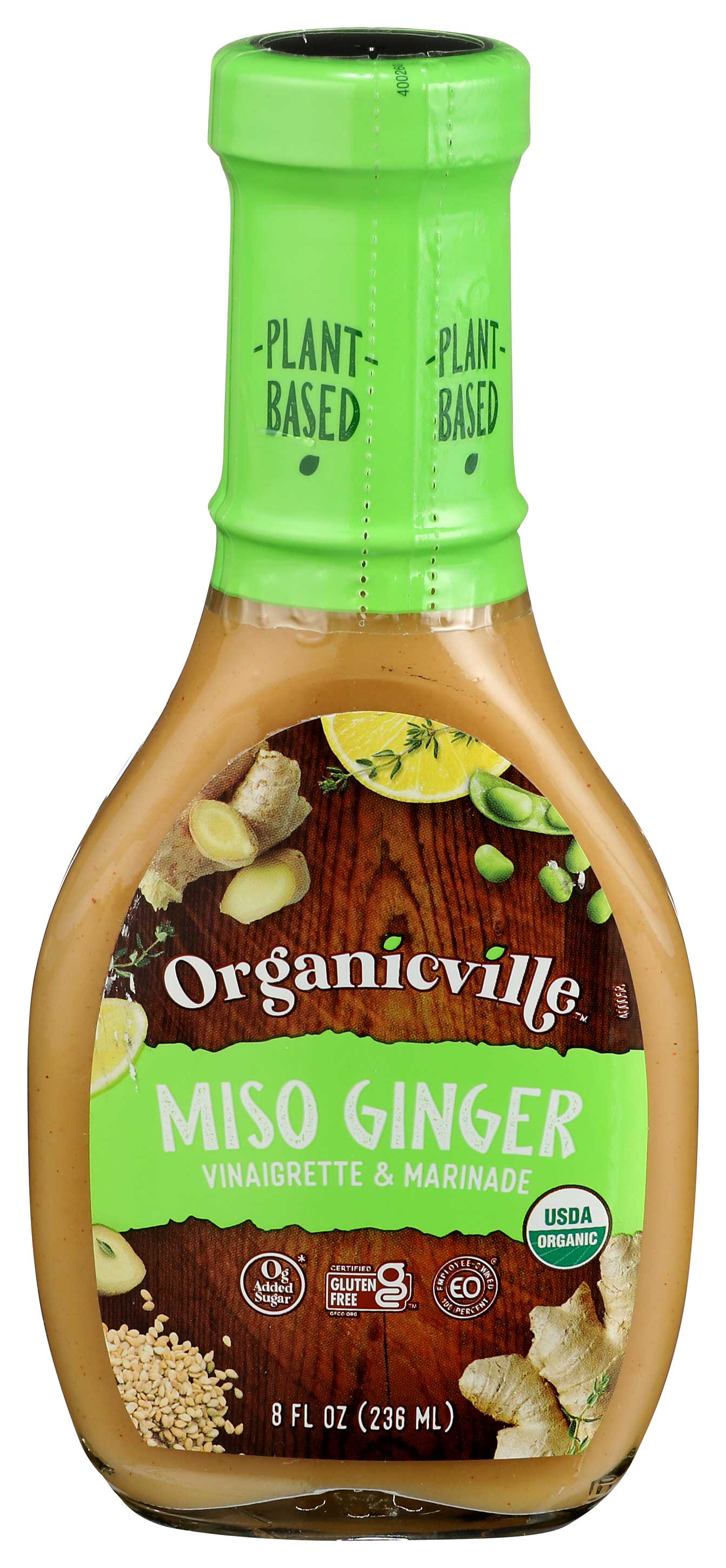 Organicville Vinaigrette & Marinade, Miso Ginger 8 Fl Oz