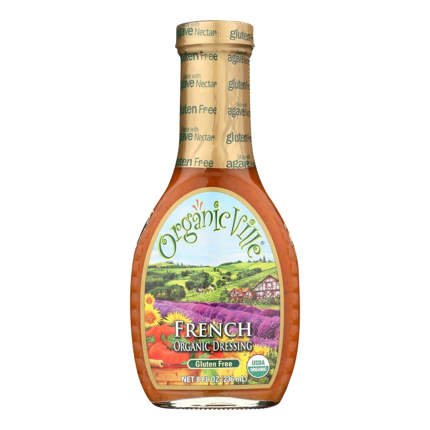 Organicville Organic Dressing - French - Case Of 6 - 8 Fl Oz
