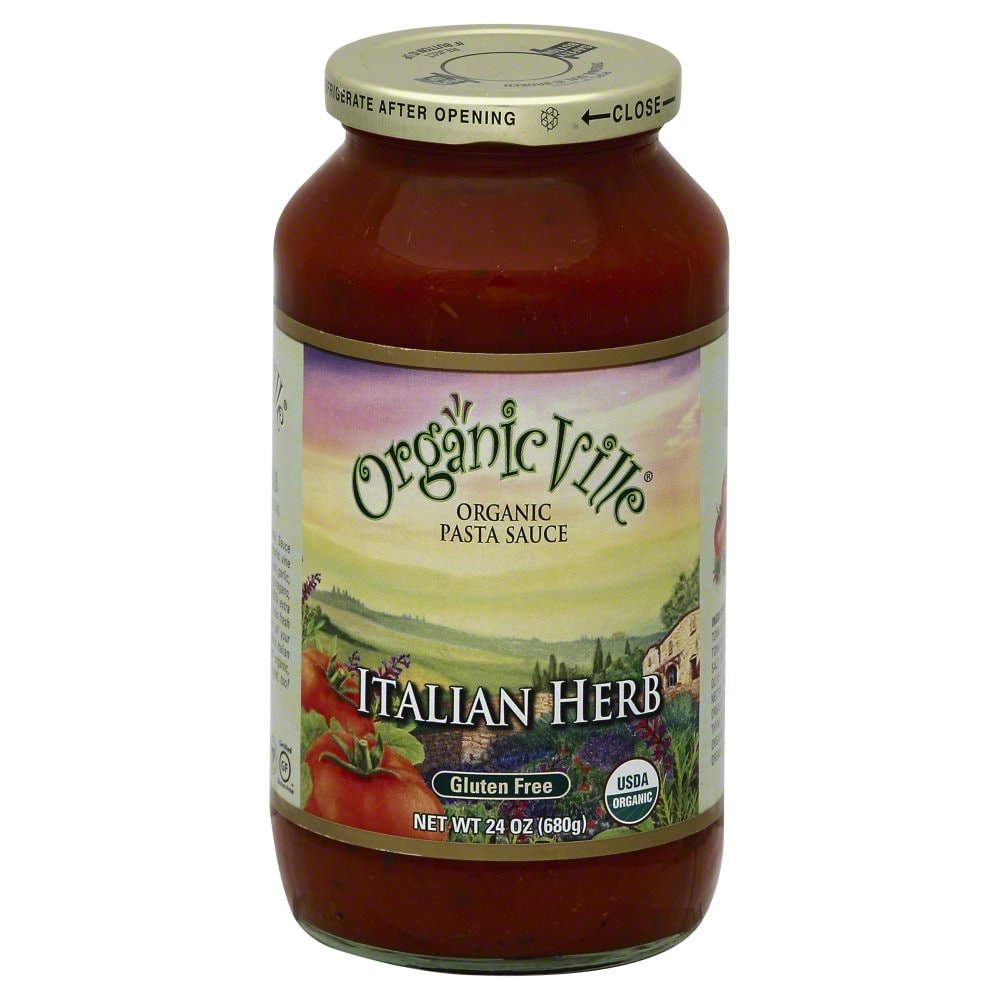 Organicville Organic Ville Pasta Sauce, Organic, Italian Herb
