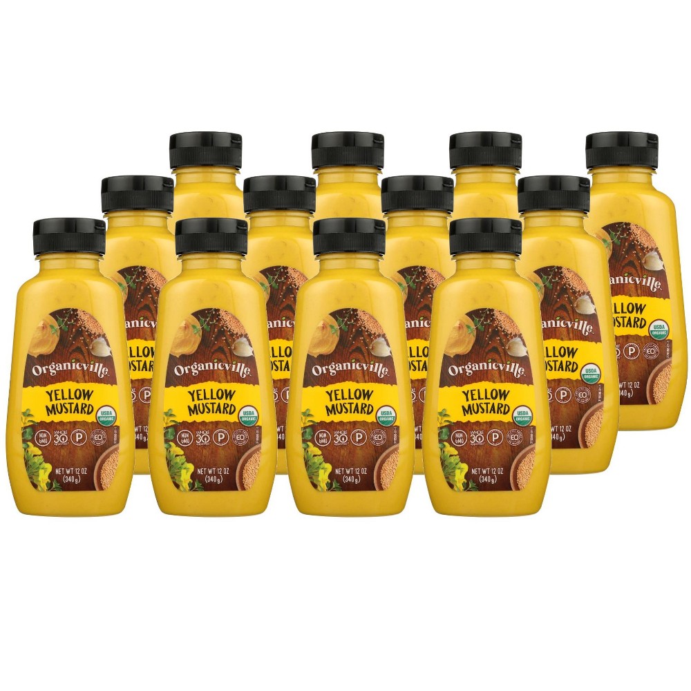 Organicville Organic Yellow Mustard - Case Of 12/12 Oz