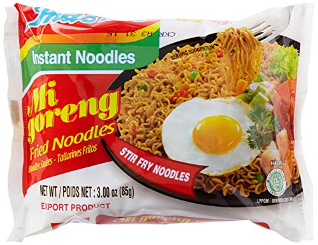 Indomie Mi Goreng Instant Stir Fry Noodles, Halal Certified, Original Flavor