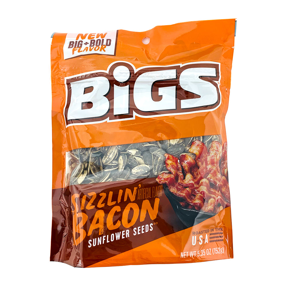 Bigs Sizzlin' Bacon Sunflower Seeds, Keto Friendly Snack, Low Carb Lifestyle, 5.35-oz. Bag