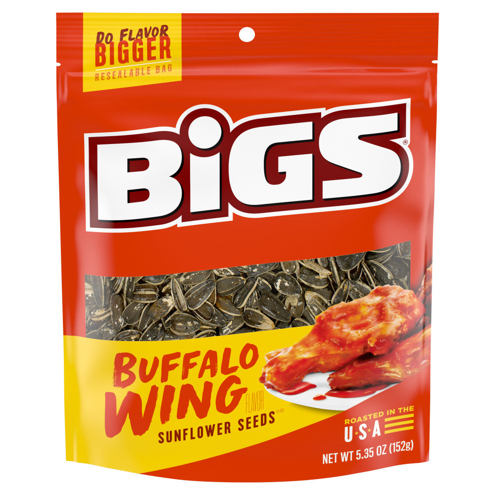 Bigs Sunflower Seeds, Buffalo Wing Flavor, Resealable Bag