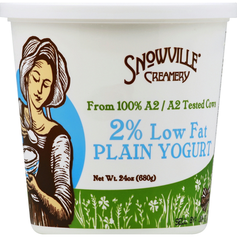 Snowville Creamery Yogurt, 2% Low Fat, Plain 24 Oz
