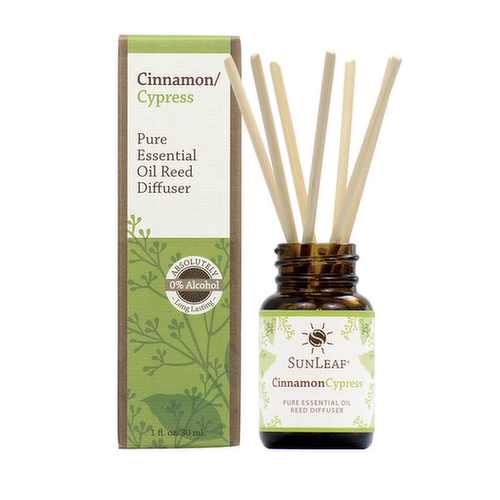 SunLeaf Naturals Cinnamon Cypress Essential Oil Reed Diffuser