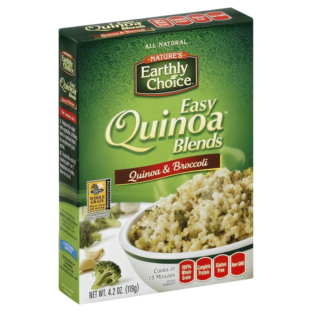 Nature's Earthly Choice Easy Quinoa Blends Thai Broccoli With Edamame