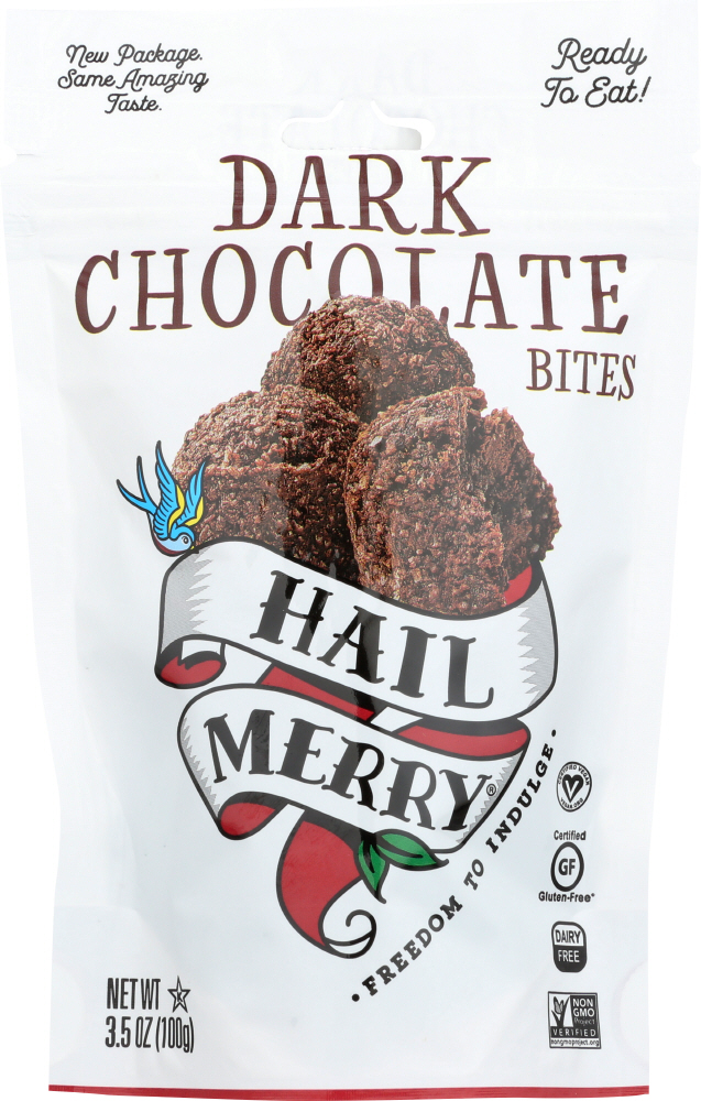 Hail Merry Macaroon Bites Dark Chocolate Gf Vegan Raw, 3.5 Oz