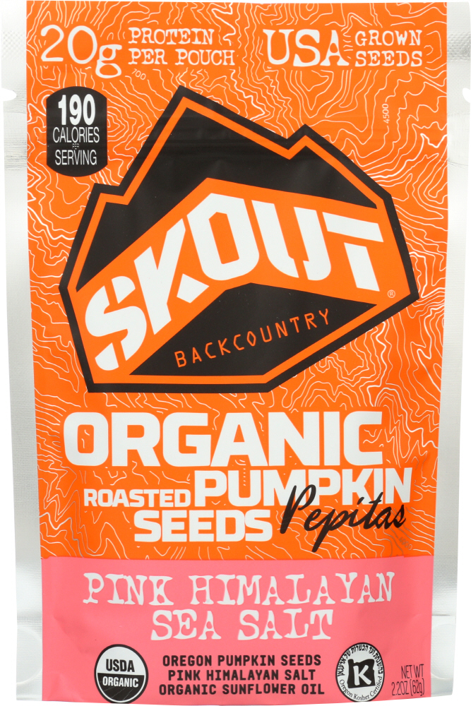 Skout Backcountry Organic Pink Himalayan Sea Salt Roasted Pumpkin Seeds