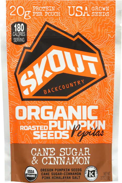 Skout Backcountry Organic, Paraguayan Cane Sugar & Cinnamon, Roasted Pumpkin Seeds - 2.2 Oz