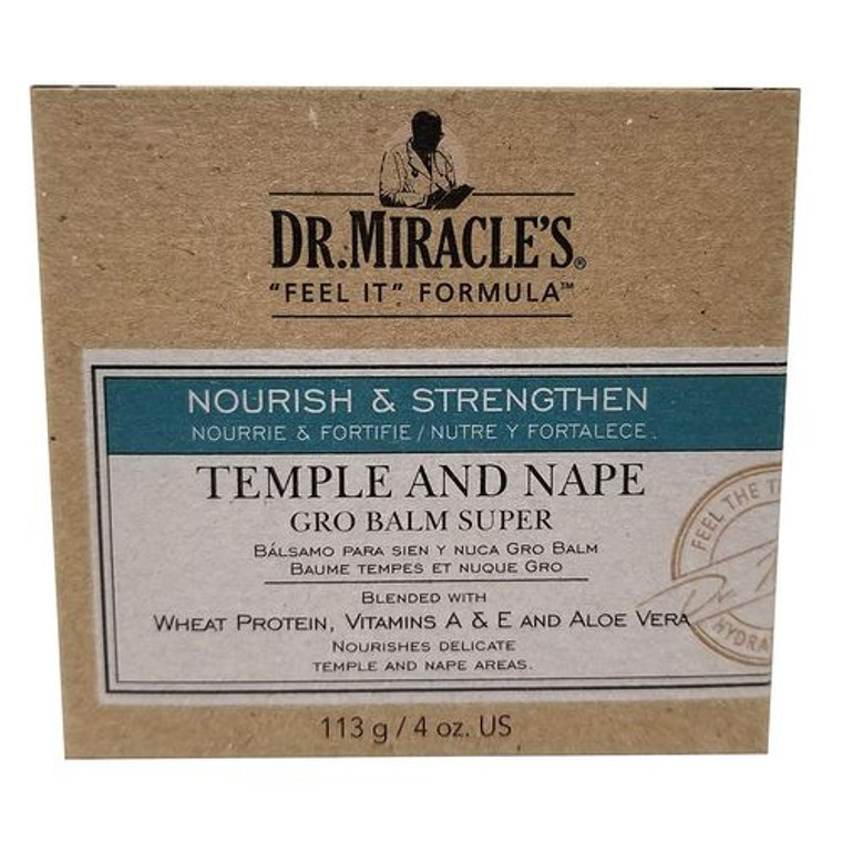 Dr. Miracle's 4 Pack - Strengthen Temple & Nape Gro Balm Super Strength, 4 Oz