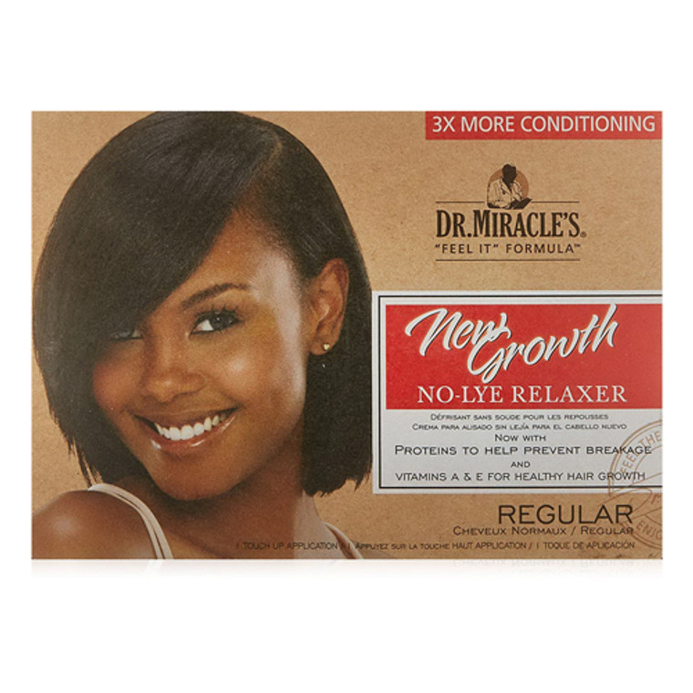 Dr. Miracle's Feel It Formula Relaxer, No-Lye, New Growth, Regular