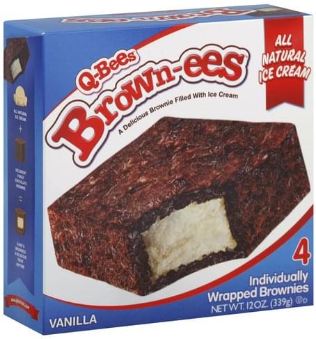 Q-Bees Brownie Filled With Ice Cream