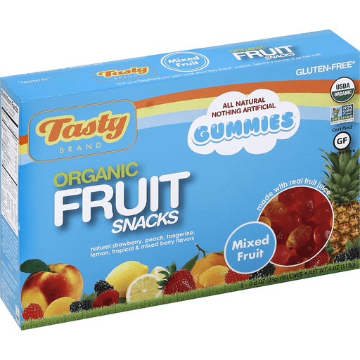 Tasty Brand Organic Berry Fruit Snacks 4 Oz