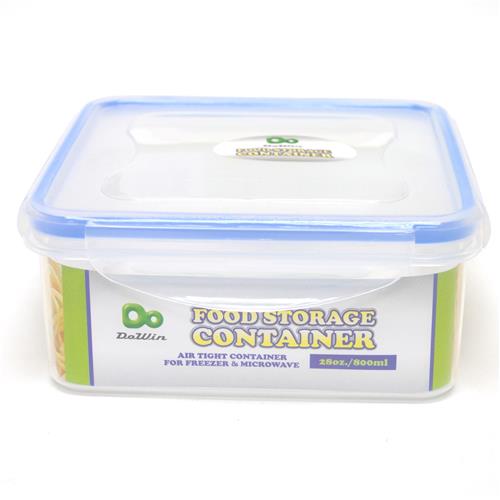 Square Food Storage Container With Lock Lid 28oz 5