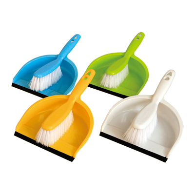 Dustpan W/brush Set (w/rubber Edge)