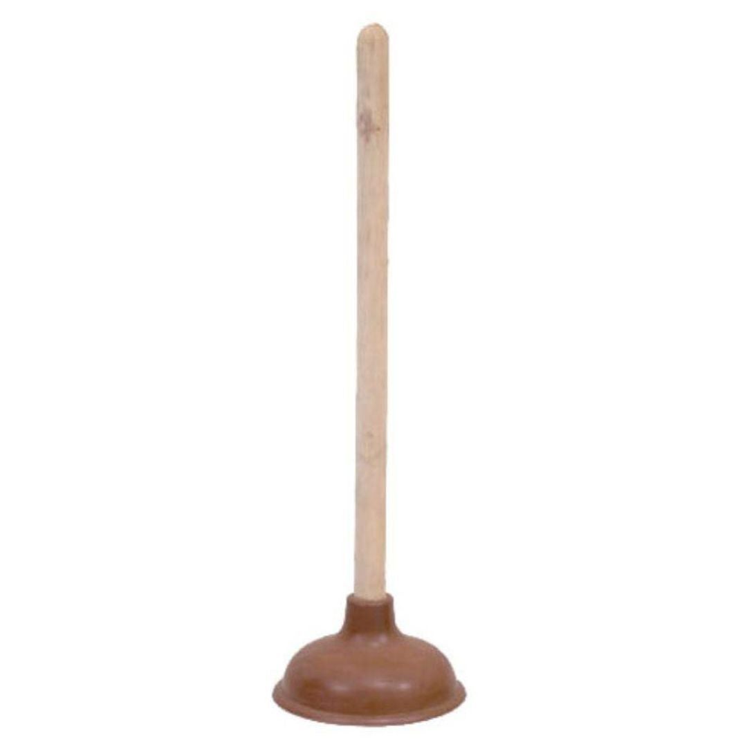 Plunger W-Wood Handle Brown