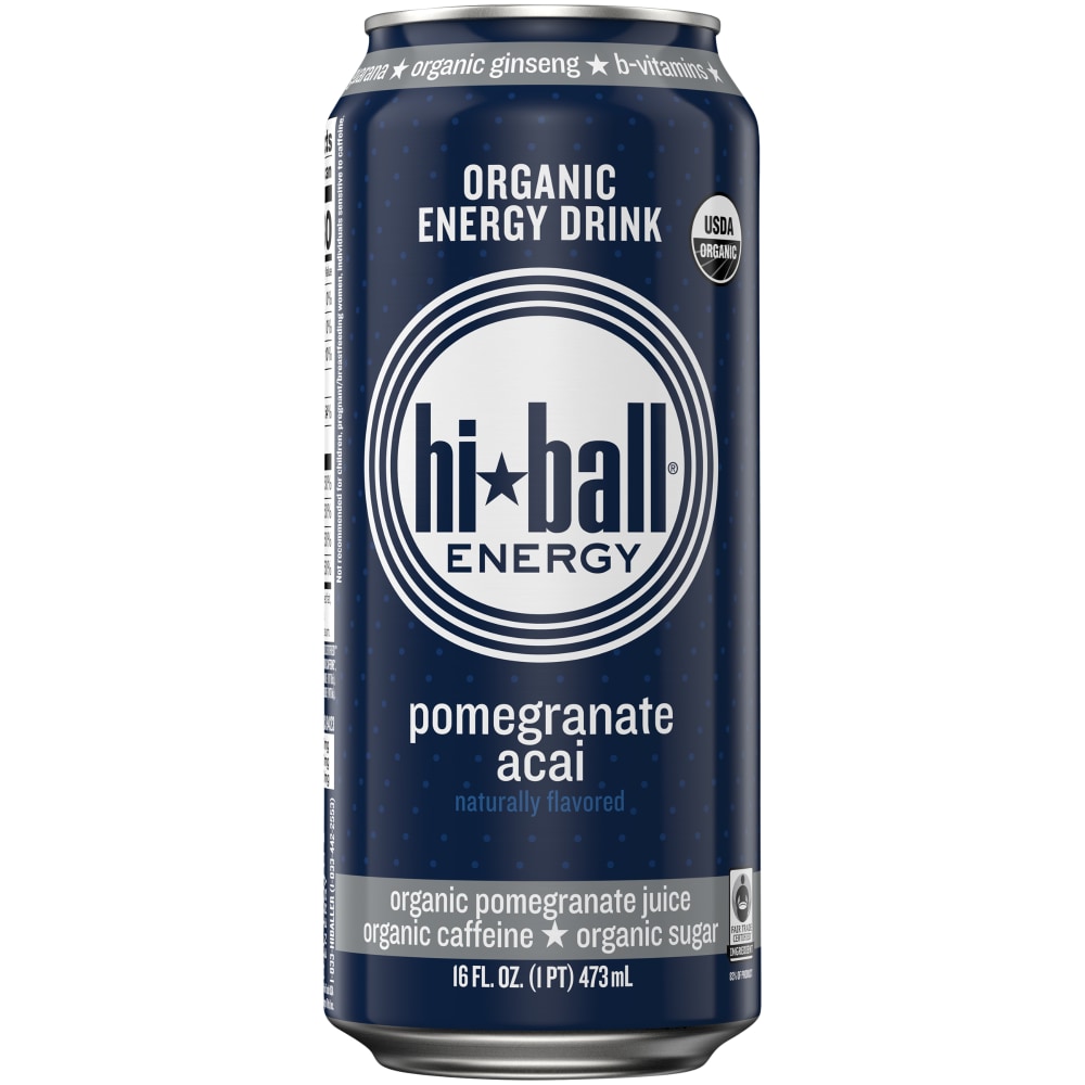 Hi-Ball Pomegranate Acai Organic Energy Drink 16 Fl. Oz. Can
