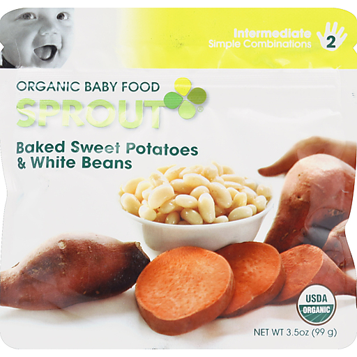 Sprout Baby Food, Organic, Baked Sweet Potatoes & White Beans, 2