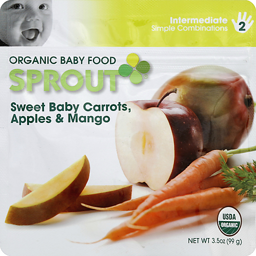 Sprout Intermediate Sweet Baby Carrots, Apples & Mango Organic Baby Food