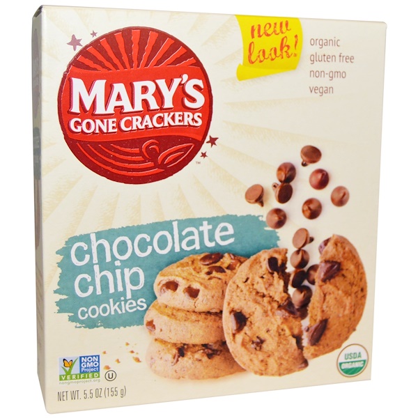 Mary's Gone Crackers Cookies, Love, Chocolate Chip 5.5 Oz