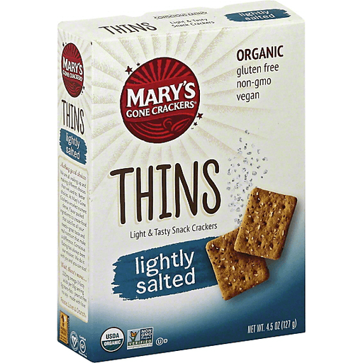 Mary's Gone Crackers Thins, Lightly Salted 4.5 Oz
