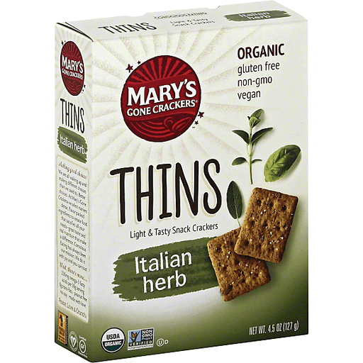 Mary's Gone Crackers Thins, Italian Herb