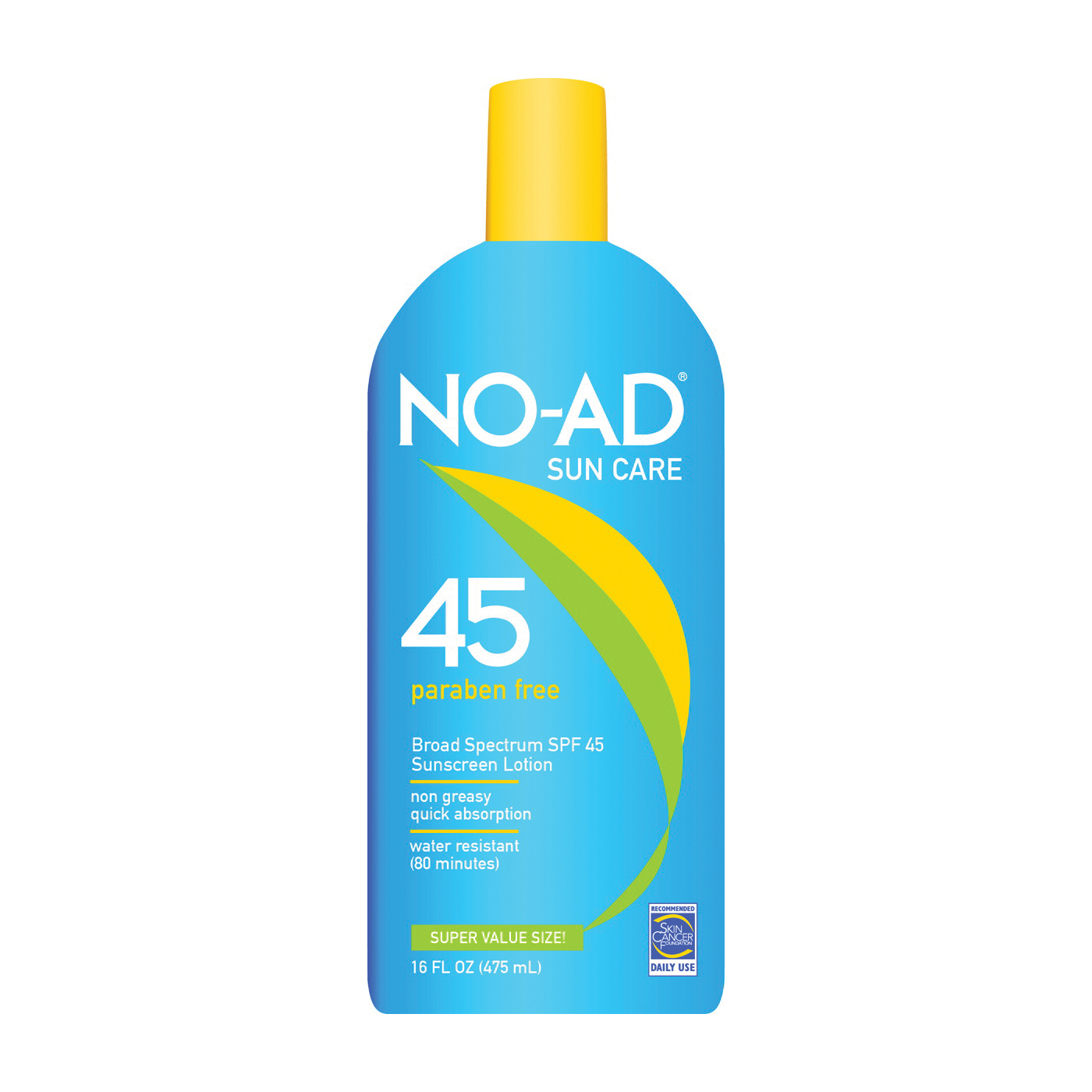 No-Ad 218 SPF 45 Sunblock Lotion, 16 Oz, Lotion