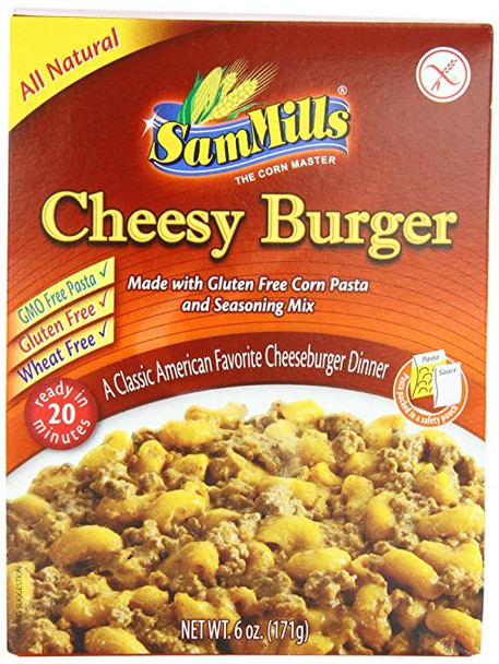 Sam Mills Cheesy Burger, Gluten Free 6 Oz