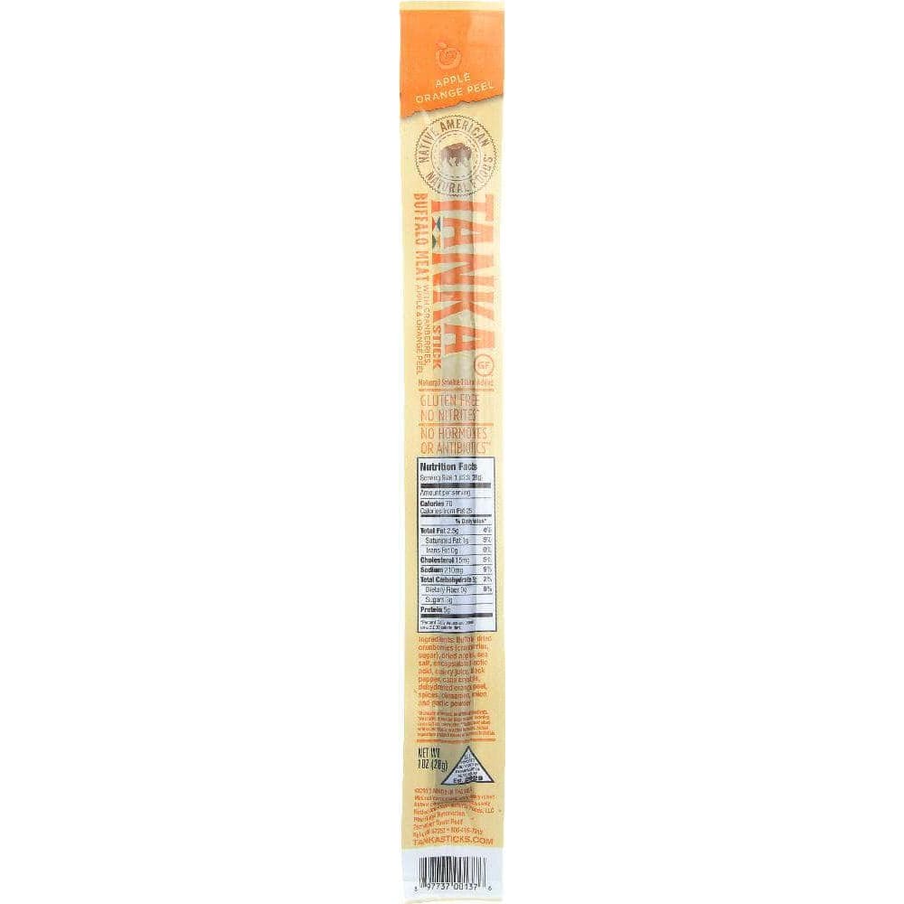 Tanka Bar With Cranberries, Apple & Orange Peel Buffalo Meat Stick - 1 Oz