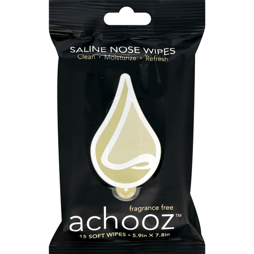 Achooz Wipes, Saline Nose