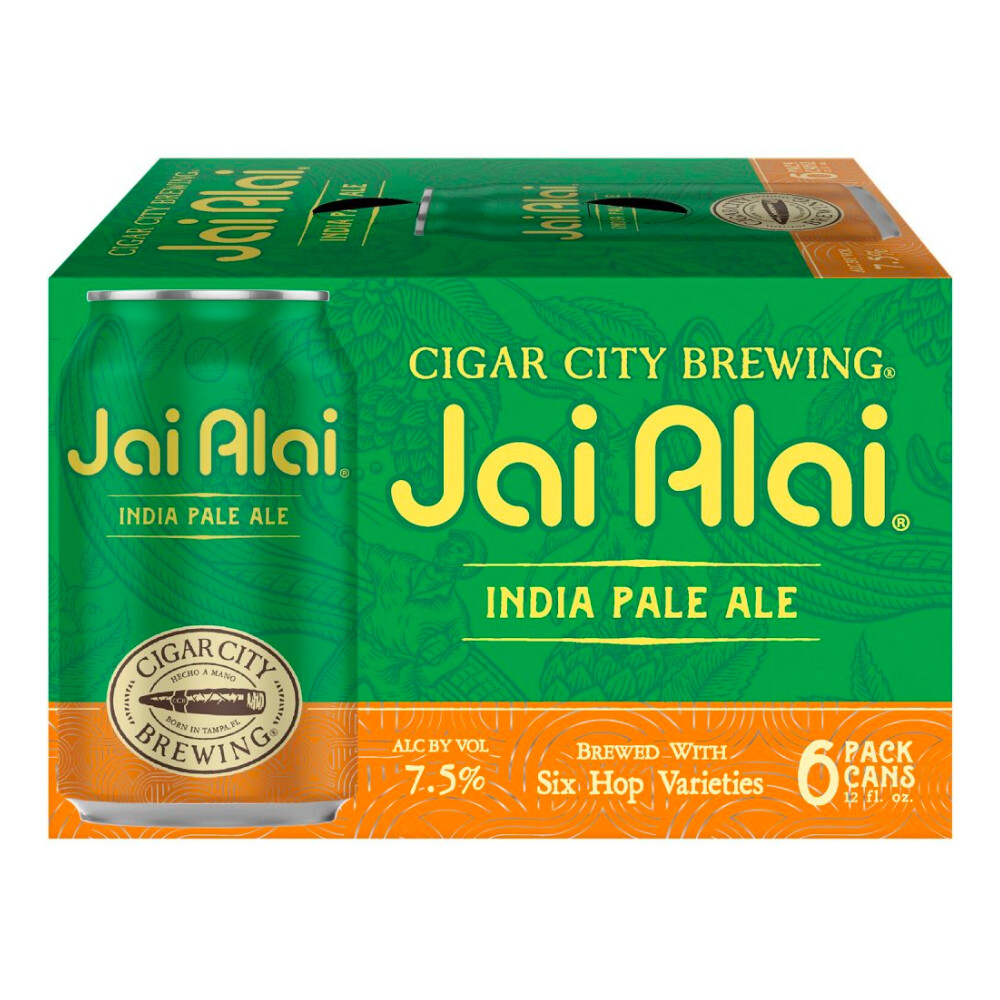 Cigar City Brewing Beer, India Pale Ale, Jai Alai, 6 Pack
