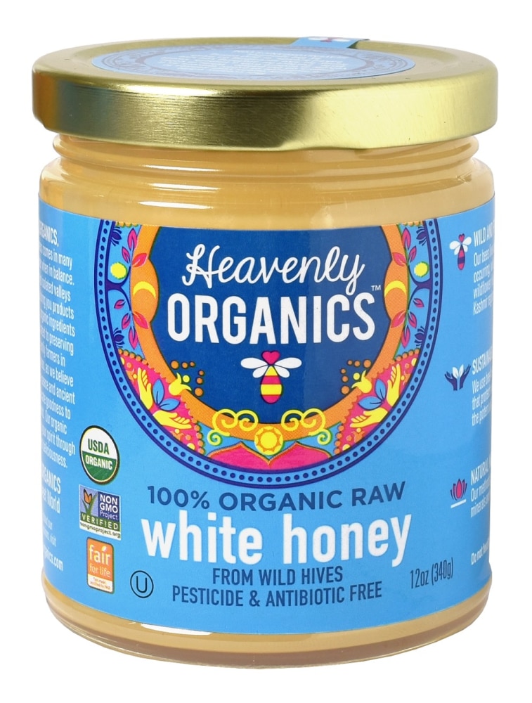 Heavenly Organics Organic Himalayan Raw White Honey, 12 Oz