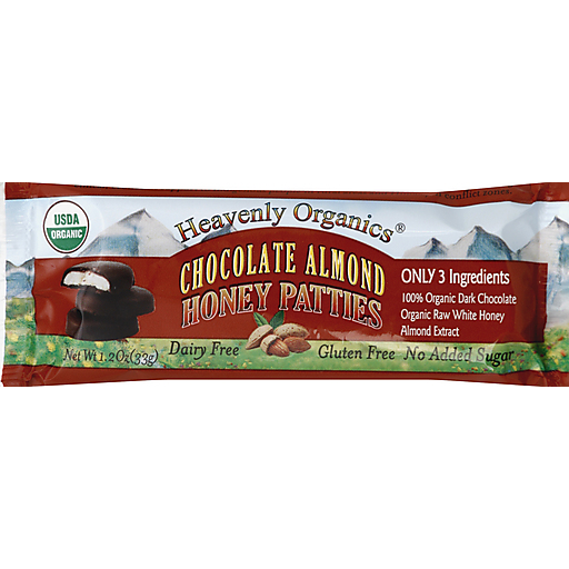 Heavenly Organics Honey Patties, Chocolate Almond 1.2 Oz