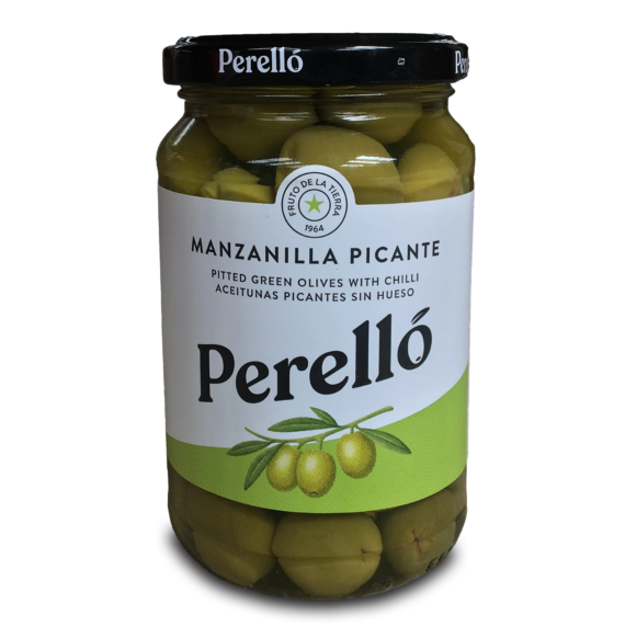 Perello Manzanilla Spicy Pitted Olives