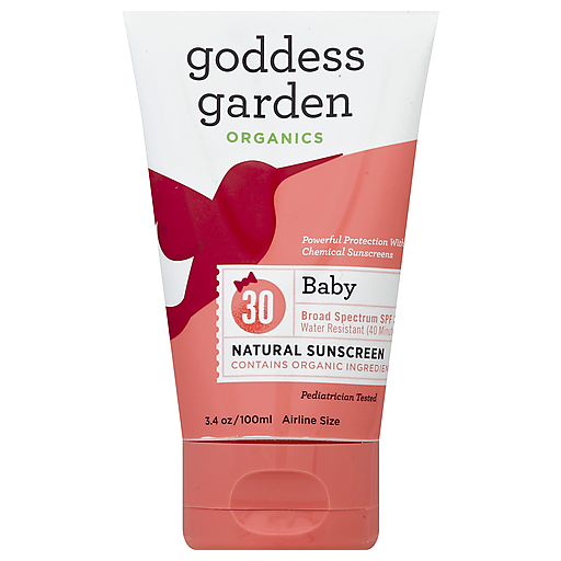 Goddess Garden Organic Sunscreen - Baby Natural SPF 30 Lotion - 3.4 Oz