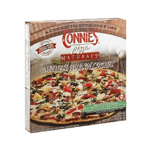Connies Naturals Pizza, Multi Grain Crust, Mediterranean Roasted Vegetable