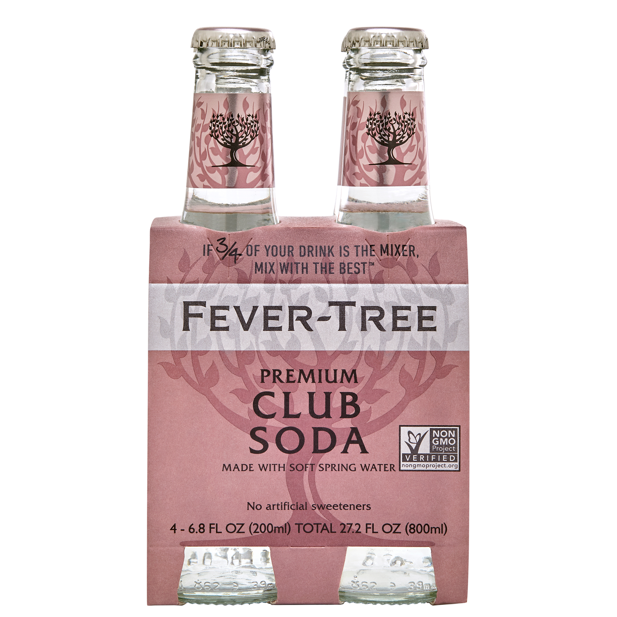 Fever-Tree Premium Club Soda 4 Pack/6.8oz Bottles